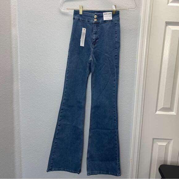 Topshop Three Stretch Flare Jeans Size waist 25 - Picture 2 of 8